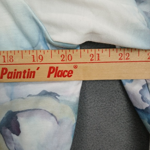 Exclusive Shirt Womens Large Multicolor Abstract Paint Print V Neck Casual - Picture 5 of 6